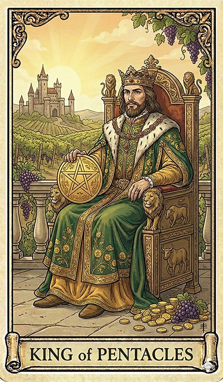 Karta Tarota Król Denarów